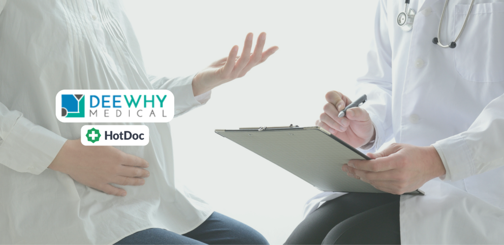 Doctor consulting a female patient for Women’s Health Dee Why services at Dee Why Medical Centre, providing personalised and supportive care.